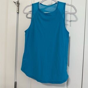 Lululemon Blue Mesh Racerback Tank Top Athletic Workout Yoga Top